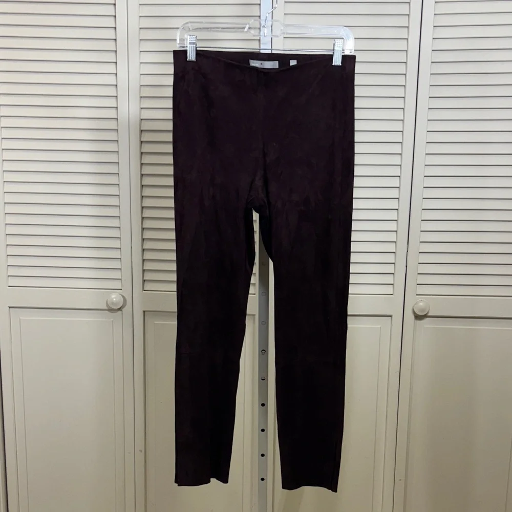 Vince. Stretch Suede Split Hem Cropped Pants Large